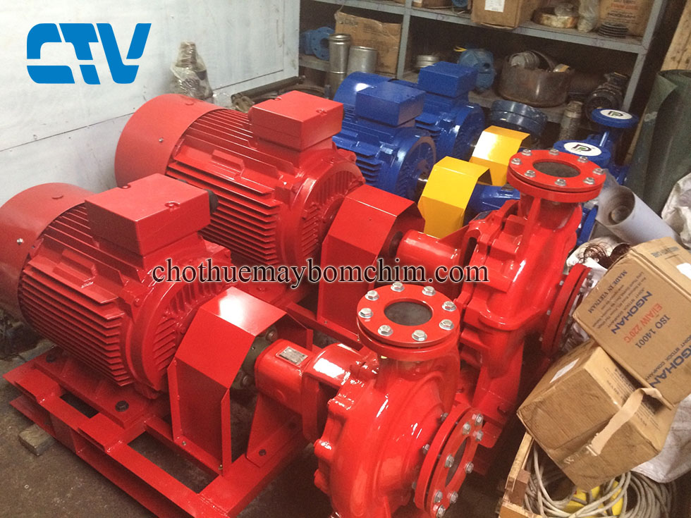 Cho thuê bơm pccc bơm điện, bơm bù áp, bơm xăng và bơm dầu Diesel