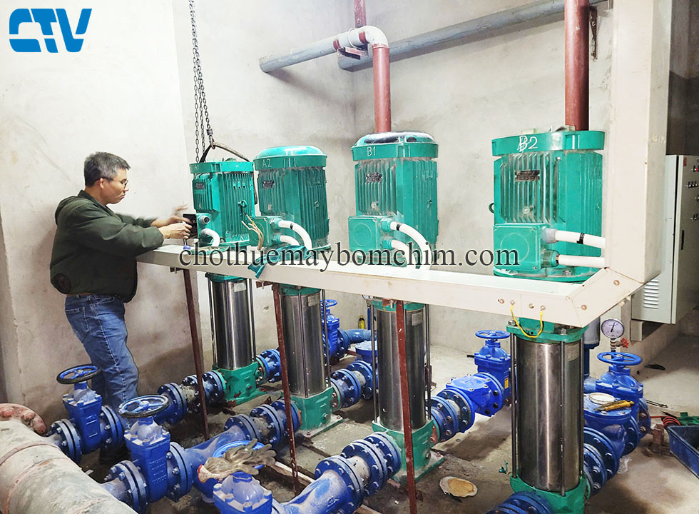 Thuê máy bơm trục đứng dùng cho hệ thống cấp nước tòa nhà, PCCC, nhà máy