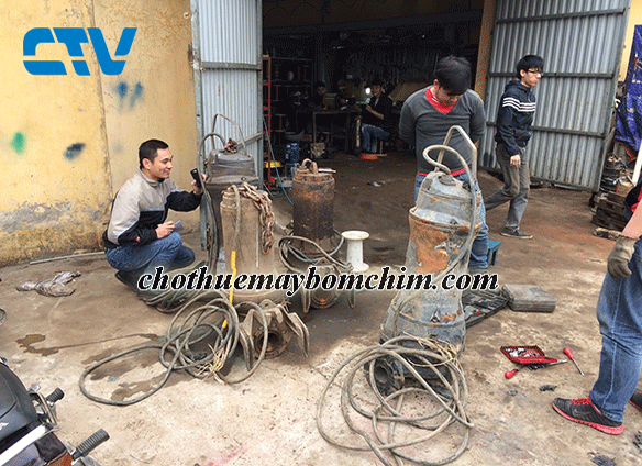 Sửa máy bơm chìm nước thải tại Cường Thịnh Vương