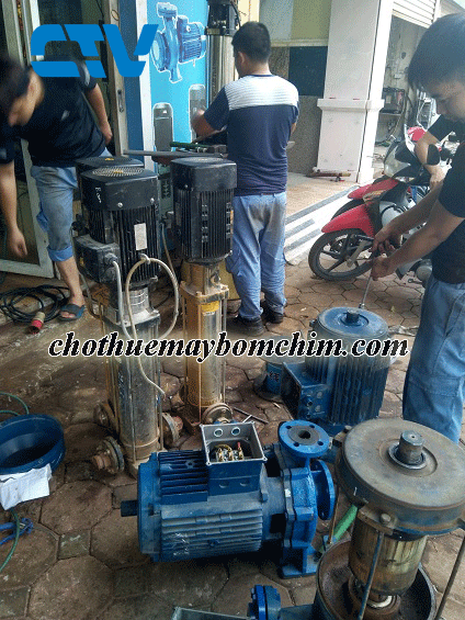Dịch vụ sửa máy bơm trục đứng tại xưởng Cường Thịnh Vương